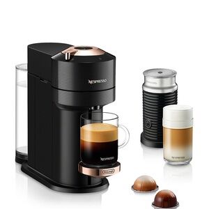 Nespresso Black Coffee Machine with Milk Frother